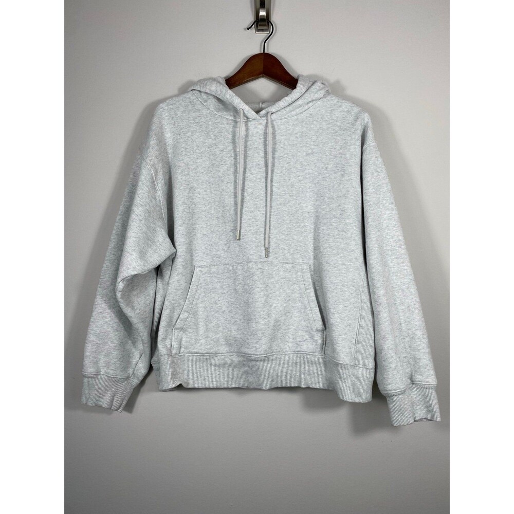 Victoria’s Secret PINK Oversized Fleece Hoodie – Light Gray – Size Large